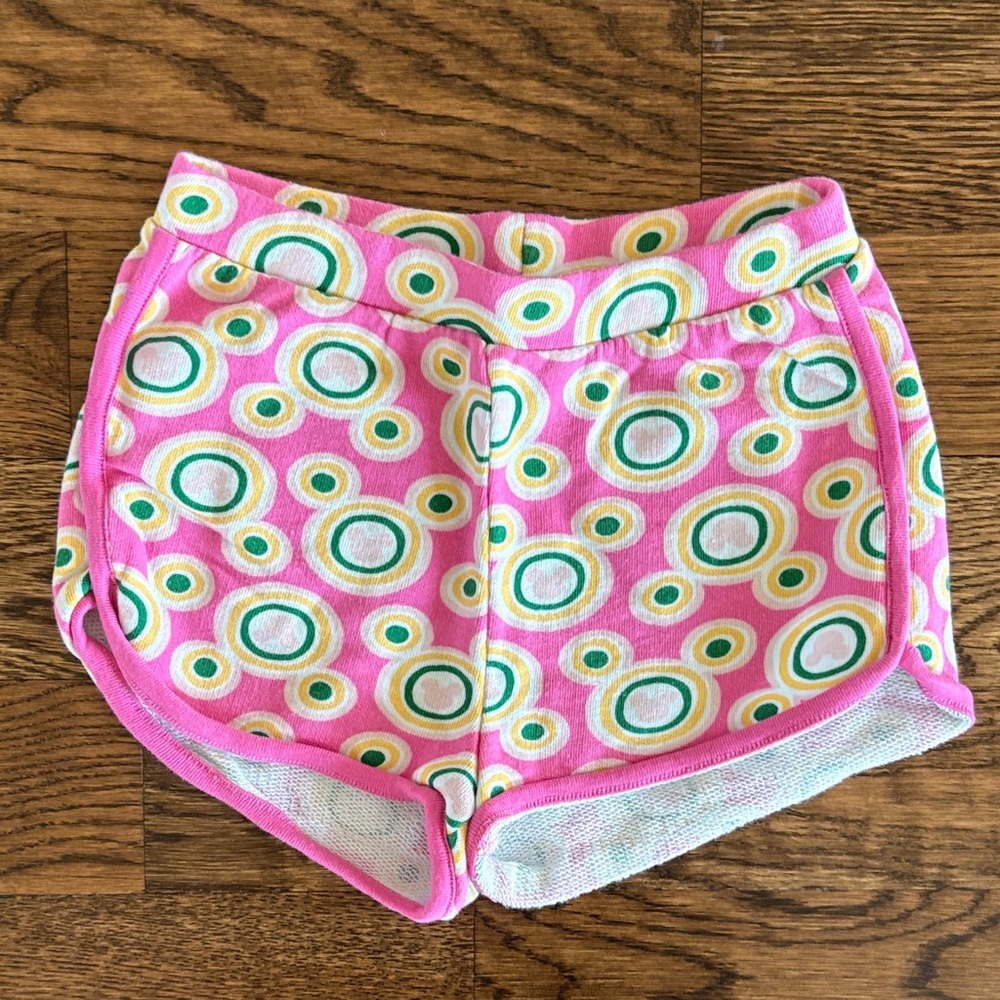 Hanna Andersson x Disney Pink and Green Patterned Kids Shorts